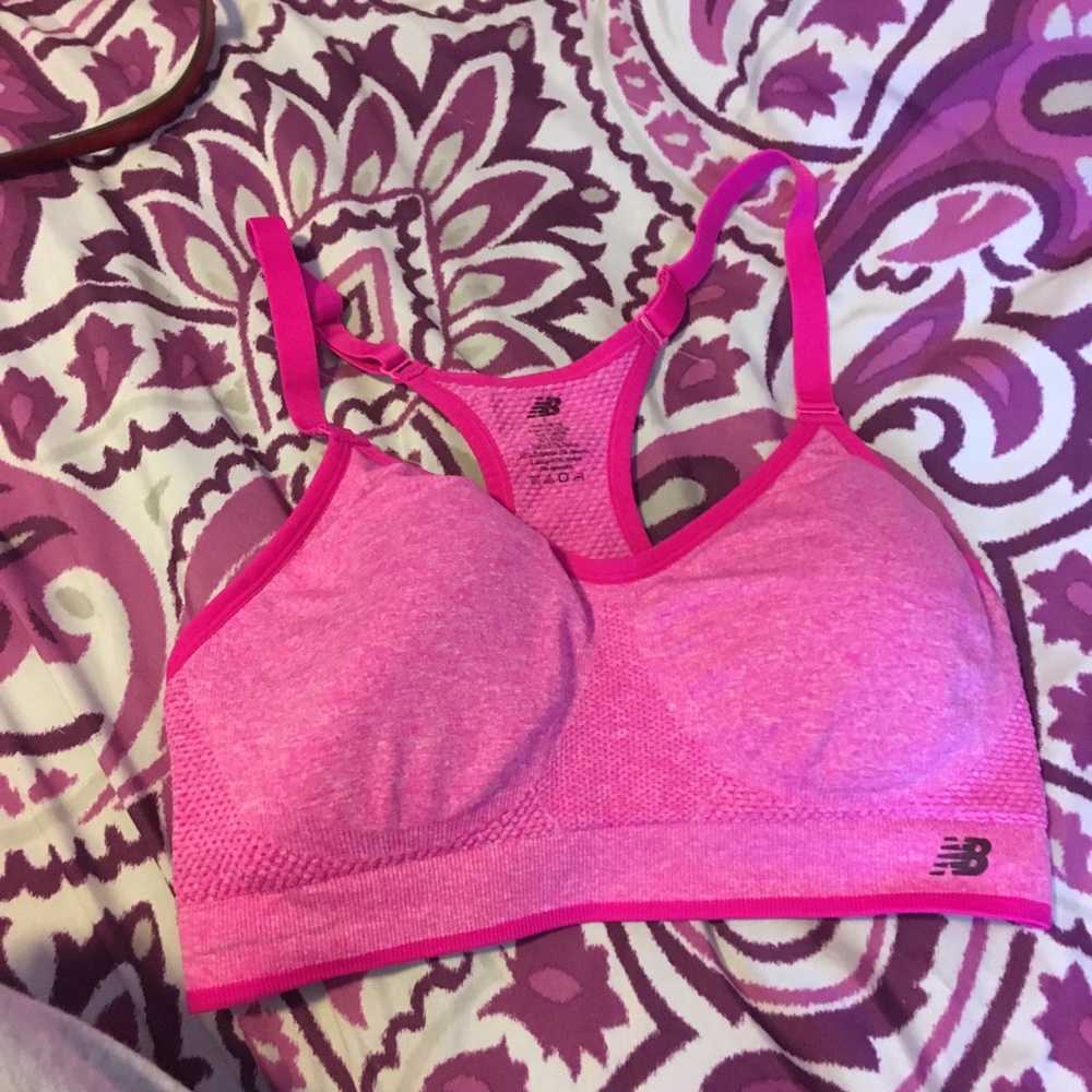 New balance pink sports bra